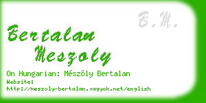 bertalan meszoly business card