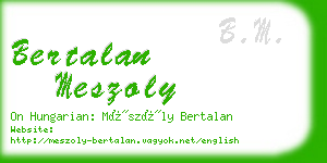 bertalan meszoly business card